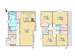 1号棟間取り■八王子市暁町1　新築一戸建て■