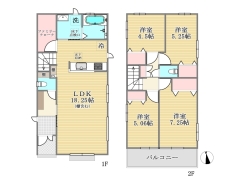 A号棟間取り■八王子市中野上町1　新築一戸建て■