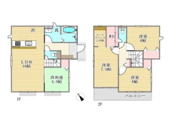 6号棟間取り図■八王子市小宮町　新築一戸建て■