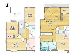 1号棟間取り図■日野市大坂上4丁目　新築一戸建て■