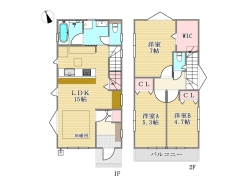 5号棟間取り■小金井市前原町1　新築一戸建て■