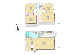 1号棟間取図■立川市西砂町2　新築一戸建て■