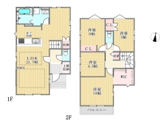 1号棟間取り図■日野市南平1　新築一戸建て■