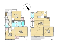 2号棟間取り図■稲城市東長沼　新築一戸建て■