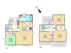 1号棟間取り図■立川市砂川町3　新築一戸建て■