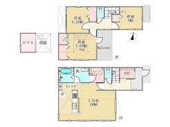 1号棟間取り■多摩市愛宕1　新築一戸建て■