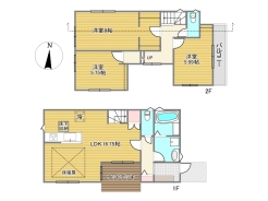 1号棟間取り■三鷹市深大寺2　新築一戸建て■