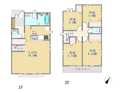 2号棟間取り図■日野市多摩平3　新築一戸建て■