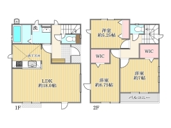 1号棟間取り図■国立市谷保　新築一戸建て■