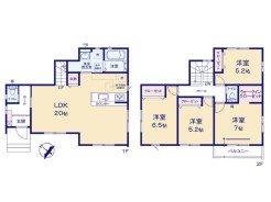 1号棟間取り■国立市泉3　新築一戸建て■