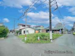 前面道路は住宅地専用の道路。車通りも少なく、子育てにも安心！■八王子市散田町2 売地■